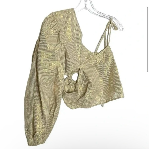 Jen's Pirate Booty Twentynine Palms One Shoulder Cutout Stripe Top Size Large - Picture 4 of 8